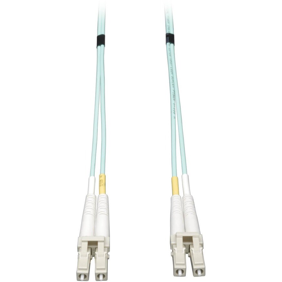 Eaton Tripp Lite Series 10Gb/40Gb/100Gb Duplex Multimode 50/125 OM3 LSZH Fiber Patch Cable (LC/LC), Aqua, 6M (19.7 ft.)