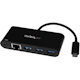 StarTech.com 3-Port USB 3.0 Hub with Gigabit Ethernet and Power Delivery - USB-C