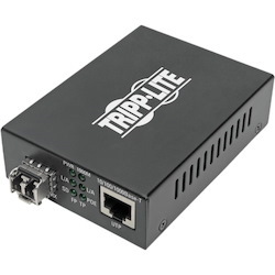 Eaton Tripp Lite Series Gigabit Multimode Fiber to Ethernet Media Converter, POE+ - 10/100/1000 LC, 850 nm, 550M (1804.46 ft.)