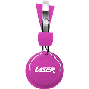 LASER Headphones Stereo Kid Friendly - Pink