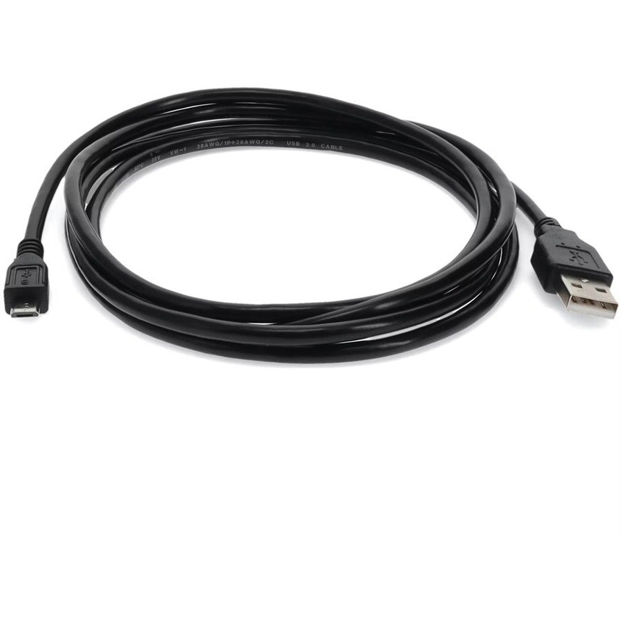 AddOn 2 m Micro-USB/USB Data Transfer Cable for Notebook, PC, USB Charger, Smartphone, Tablet, MP3 Player - 1