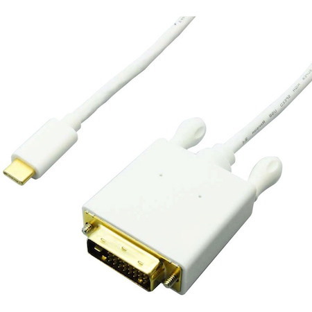 4XEM USB-C to DVI Cable - 6FT- White