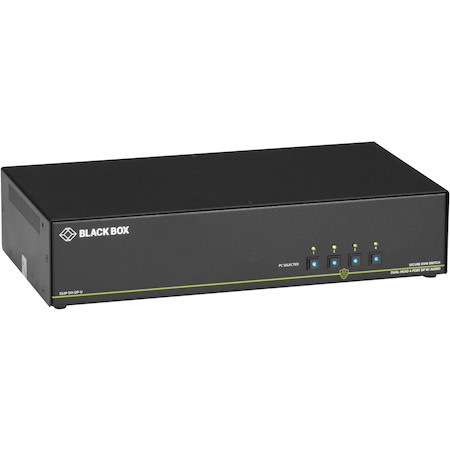 Black Box Secure NIAP 3.0 KVM Switch - Dual-Head, HDMI, CAC, 4K, 4-Port