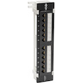 Tripp Lite by Eaton Cat6 Wall-Mount 12-Port Patch Panel - PoE+ Compliant, 110/Krone, 568A/B, RJ45 Ethernet, TAA