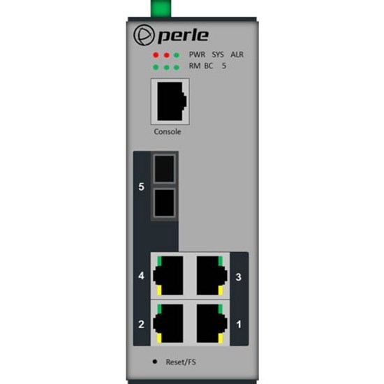 Perle IDS-205G - Managed Industrial Ethernet Switch with Fiber