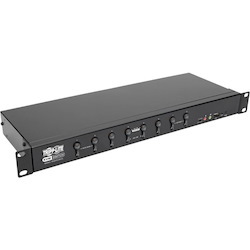 Tripp Lite by Eaton 8-Port DVI/USB KVM Switch with Audio and USB 2.0 Peripheral Sharing, 1U Rack-Mount, Dual-Link, 2560 x 1600