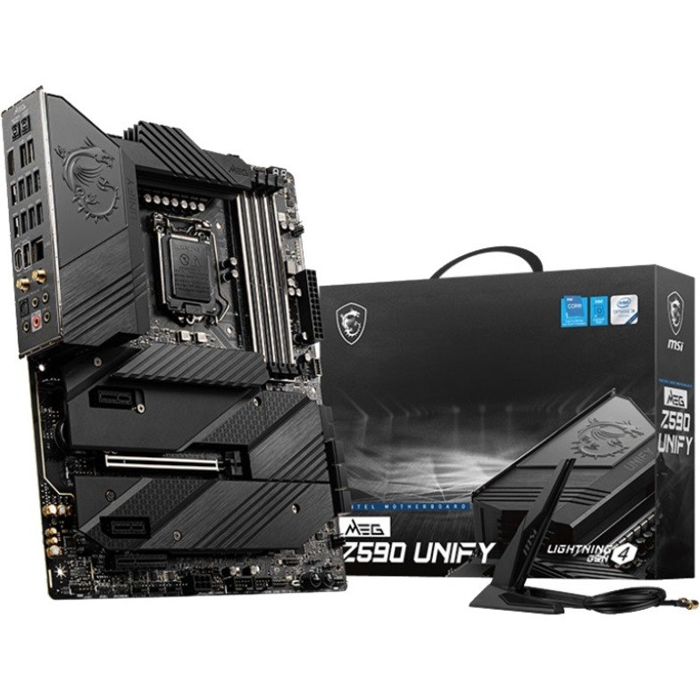 MSI MEG Z590 UNIFY Gaming Desktop Motherboard - Intel Z590 Chipset - Socket LGA-1200 - Intel Optane Memory Ready - ATX