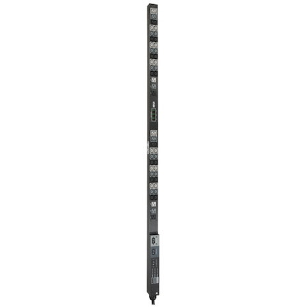 Tripp Lite by Eaton 8.6kW 3-Phase Local Metered PDU, 208/120V Outlets (36 C13, 6 C19, 6 5-15/20R), 208V L21-30P, 6 ft. (1.83 m) Cord, 0U Vertical, TAA