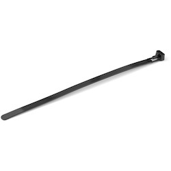 StarTech.com 8"(20cm) Reusable Cable Ties, 1-7/8"(50mm) Dia. 50lb(22Kg) Tensile Strength, Nylon, In/Outdoor, UL Listed, 100 Pack, Black