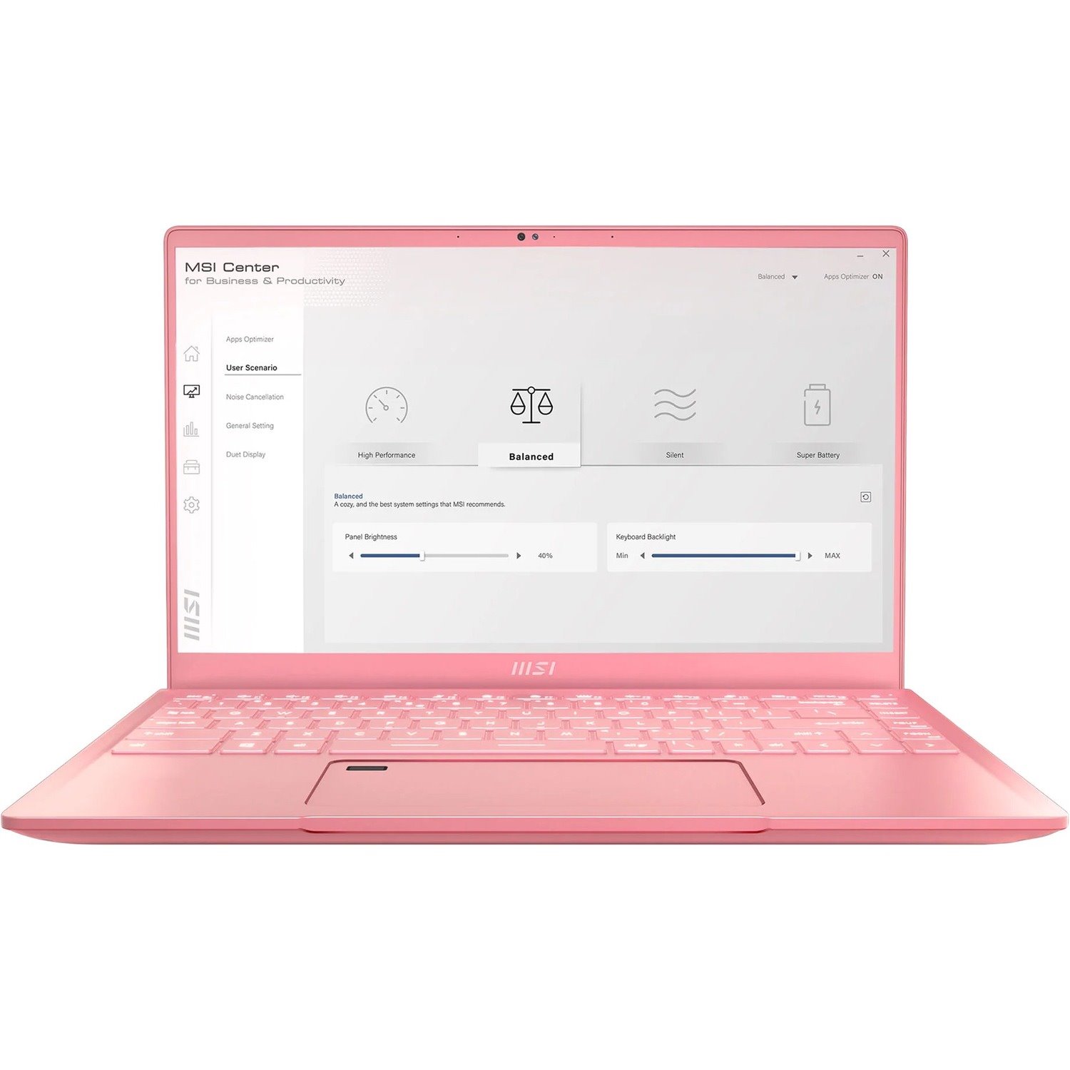 MSI Prestige 14 in Ultrabook laptop Intel Core i7-1185G7 16 GB 1 TB SSD - Rose Pink