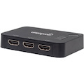 Manhattan HDMI Switch 3-Port , 4K@30Hz, Connects x3 HDMI sources to x1 display, Automatic and Manual Switching (via button), USB-A Powered (cable included, 0.7m), Black, Three Year Warranty, Retail Box