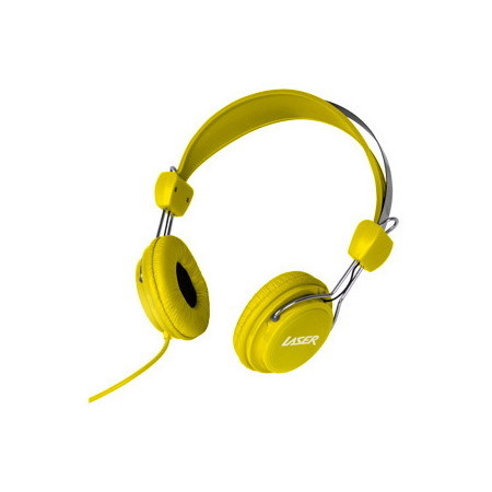 LASER Wired Over-the-head Binaural Stereo Headphone - Yellow