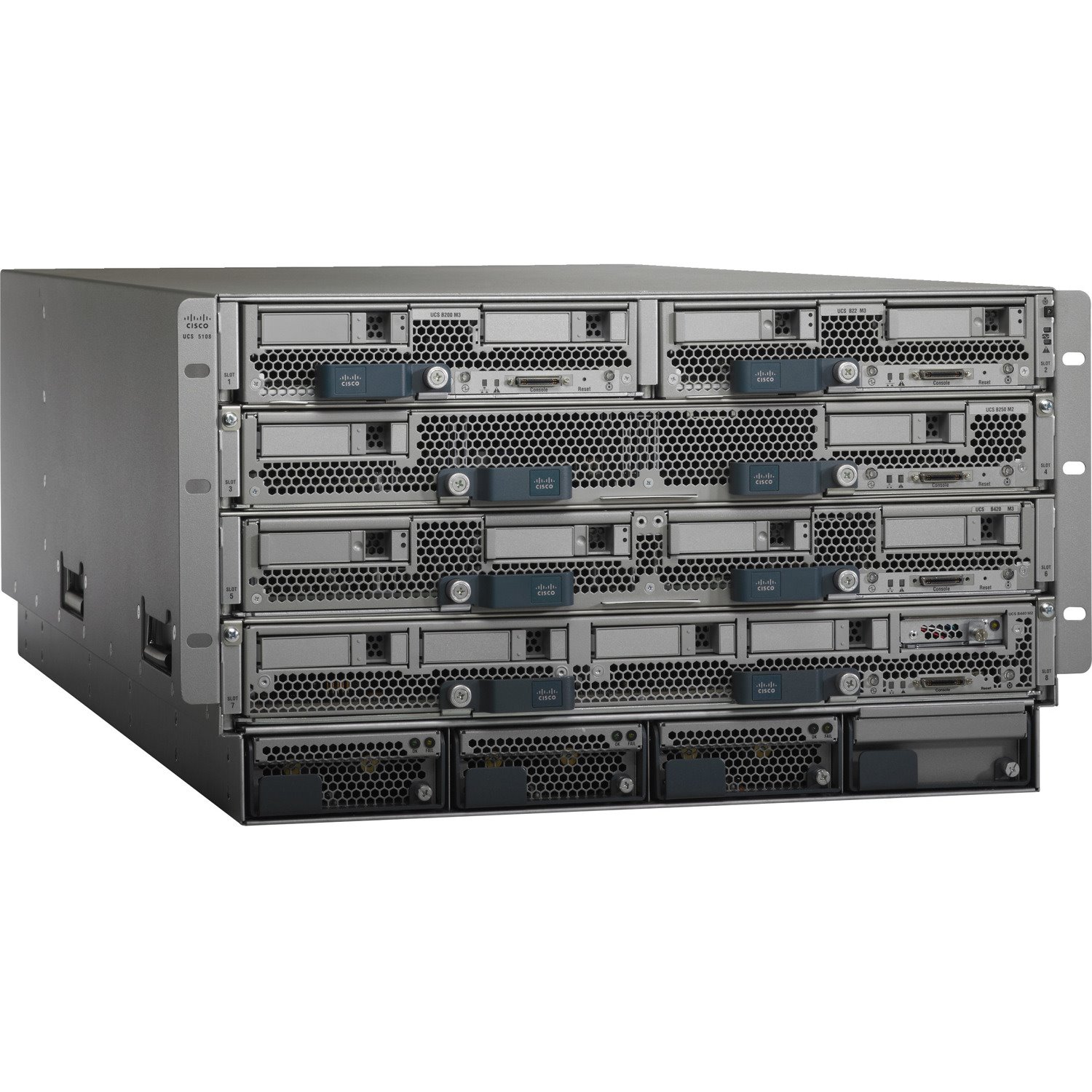 Cisco UCS 5108 Blade Server AC Chassis, 4PS, 2 IOM