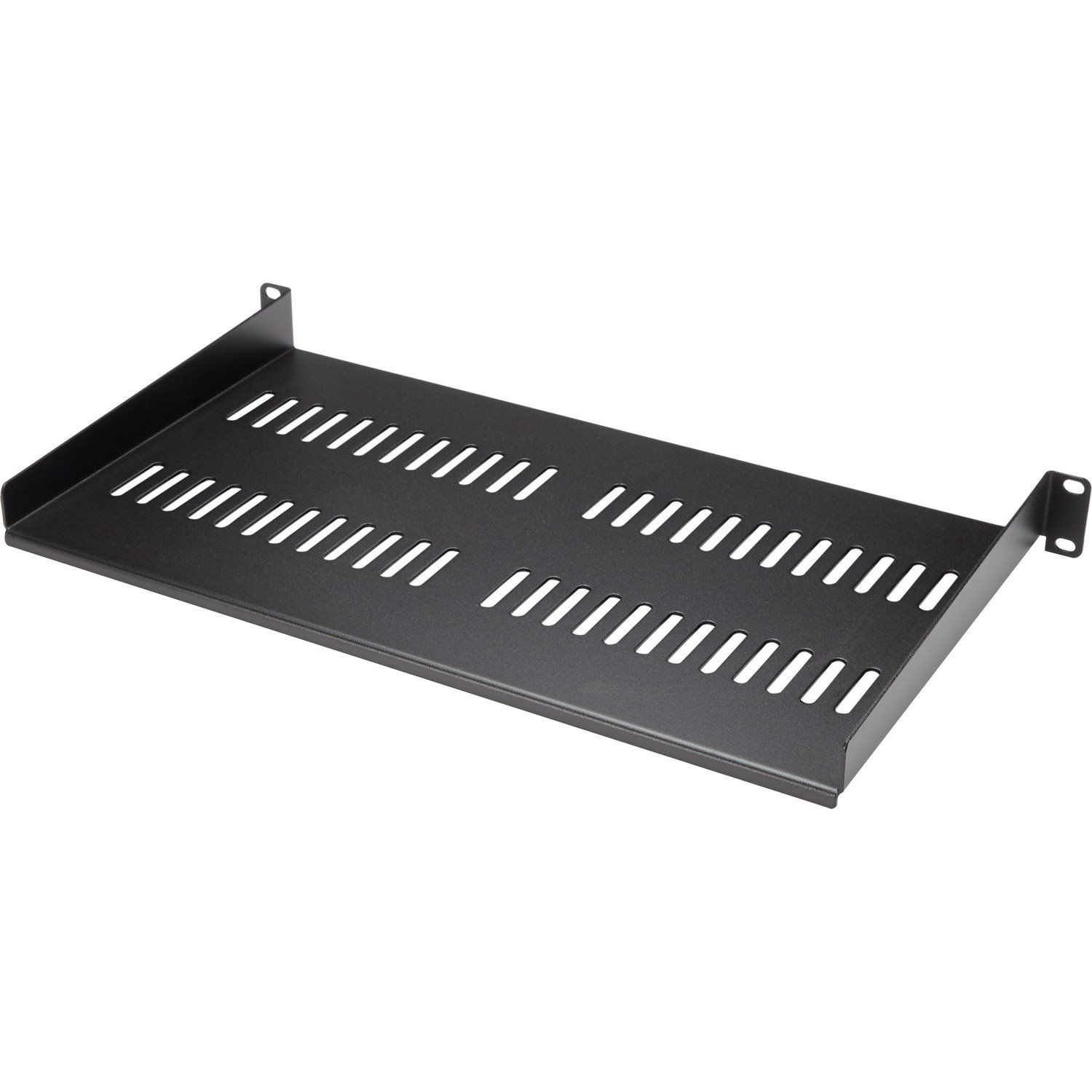StarTech.com 1U Vented Server Rack Cabinet Shelf - Fixed 10in Deep Cantilever Rackmount Tray for 19" Data/AV/Network Enclosure w/Cage Nuts