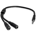 StarTech.com Headset adapter for headsets with separate headphone / microphone plugs - 3.5mm 4 position to 3 position and 2 position 3.5mm M/F