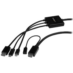 StarTech.com USB-C HDMI Cable Adapter - 6 ft / 2m - 4K - Thunderbolt Compatible - HDMI / USB C / Mini DisplayPort to HDMI Cable