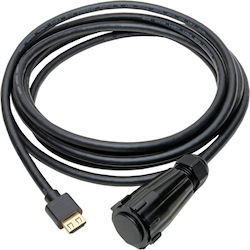 Tripp Lite by Eaton High-Speed HDMI Cable (M/M) - 4K 60 Hz HDR Industrial IP68 Hooded Connector Black 10 ft.