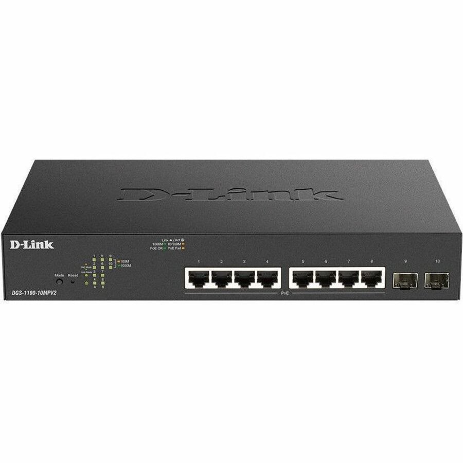 D-Link DGS-1100 DGS-1100-10MPV2 8 Ports Manageable Ethernet Switch - Gigabit Ethernet - 1000Base-T, 1000Base-X