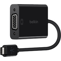 Belkin USB-C to VGA Adapter - Black - 1080p - Video Converter For Your MacBook Pro - USB C to VGA Display Dongle