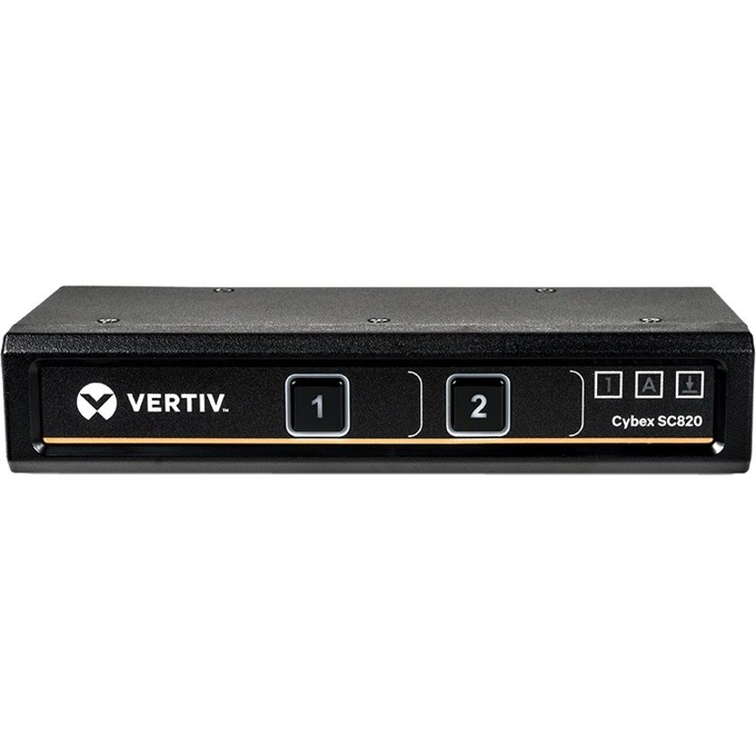 Vertiv Cybex SC800 Secure Desktop KVM | 2 Port Single-Head | DVI-I | TAA