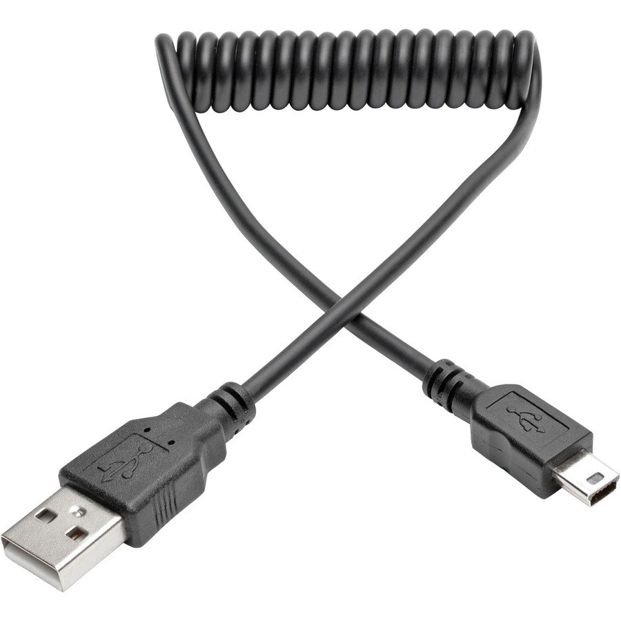 Tripp Lite 6ft Hi-Speed USB 2.0 to Mini-B Cable Coiled USB A-Mini-B M/M 6'
