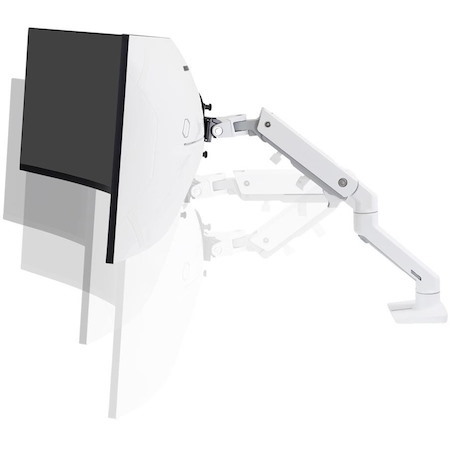 Ergotron Mounting Arm for Monitor, Curved Screen Display, LCD Display - White