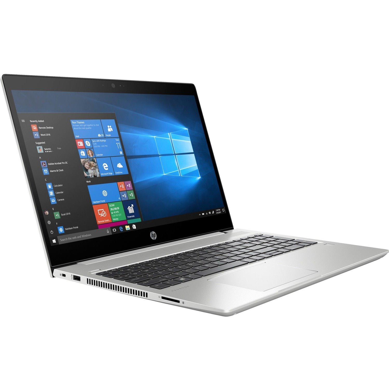 HP ProBook 455R G6 39.6 cm (15.6") Notebook - Full HD - 1920 x 1080 - AMD Ryzen 5 3500U Quad-core (4 Core) 2.10 GHz - 8 GB Total RAM - 256 GB SSD - Pike Silver Aluminum