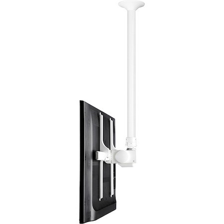 Atdec ceiling mount for large display, long pole - Loads up to 143lb - White - Universal VESA up to 800x500