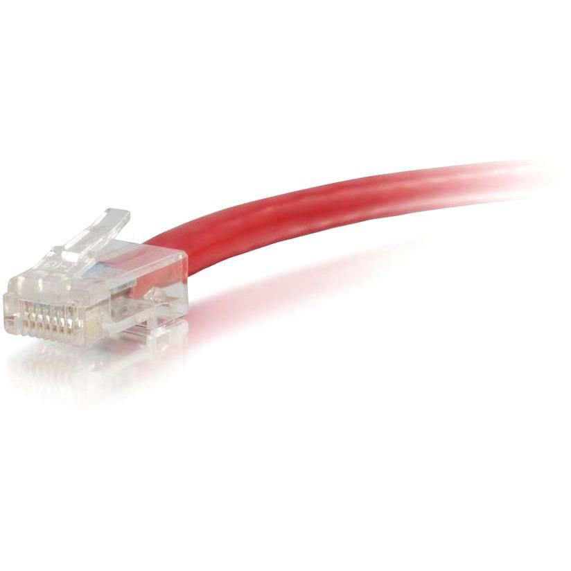C2G 2ft Cat6 Non-Booted Unshielded (UTP) Ethernet Cable - Cat6 Network Patch Cable - PoE - Red