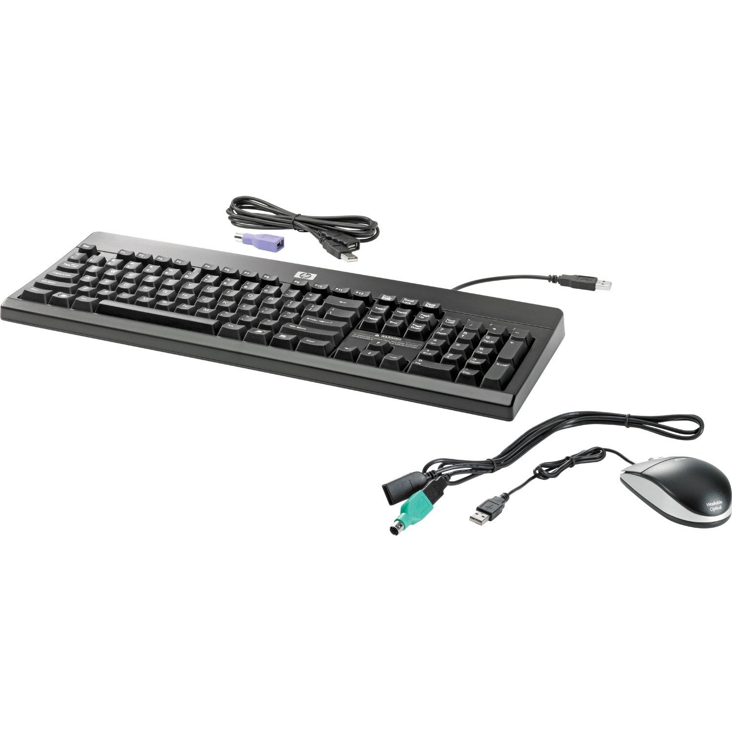 HP USB PS2 Washable Keyboard and Mouse BU207AT