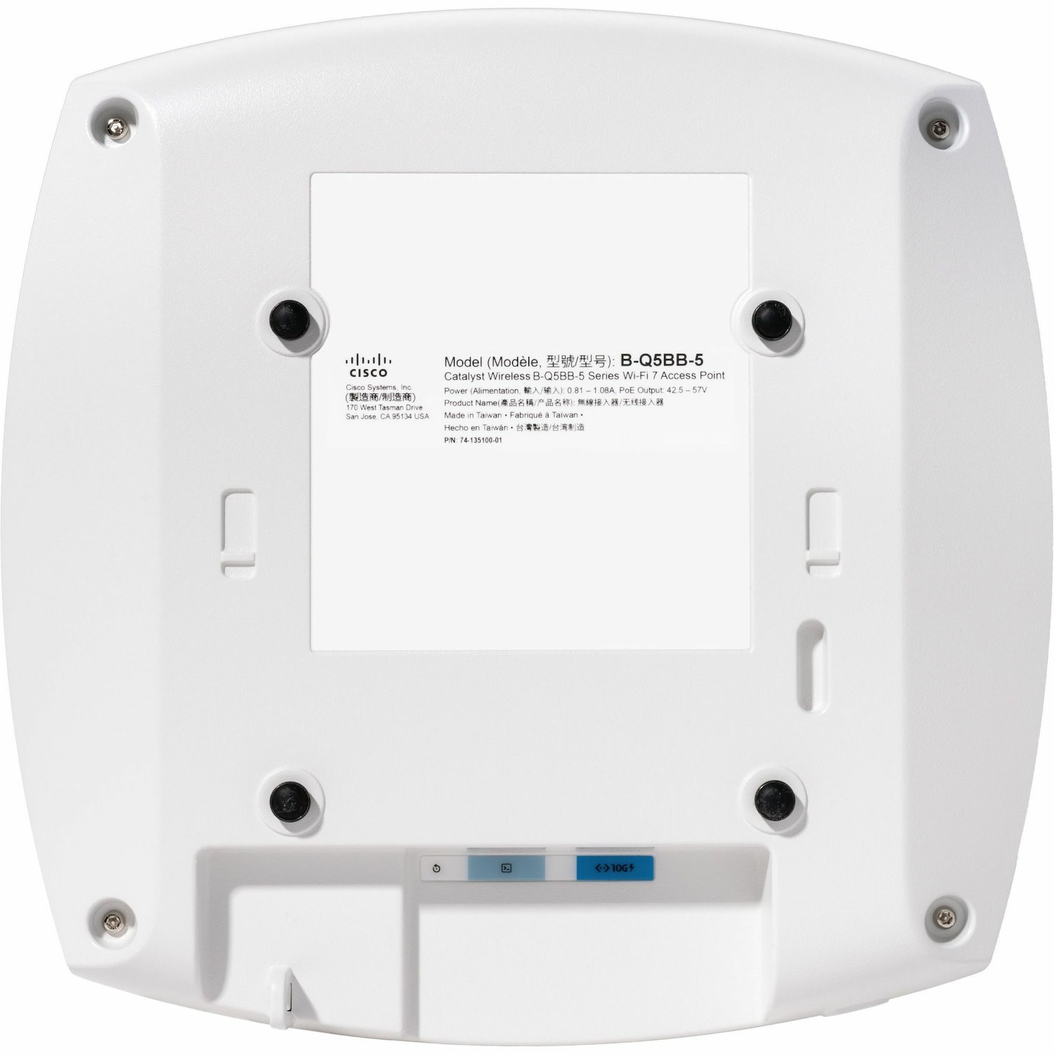 Cisco CW9176D1 Tri Band IEEE 802.11a/b/g/n/ac/ax/be/d/h/i 23 Gbit/s Wireless Access Point - Indoor