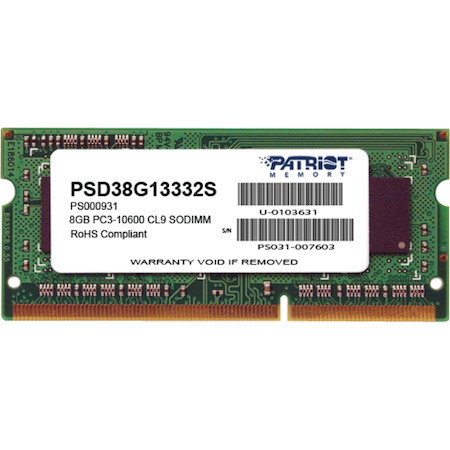 Patriot Memory 8GB PC3-10600 (1333MHz) SODIMM