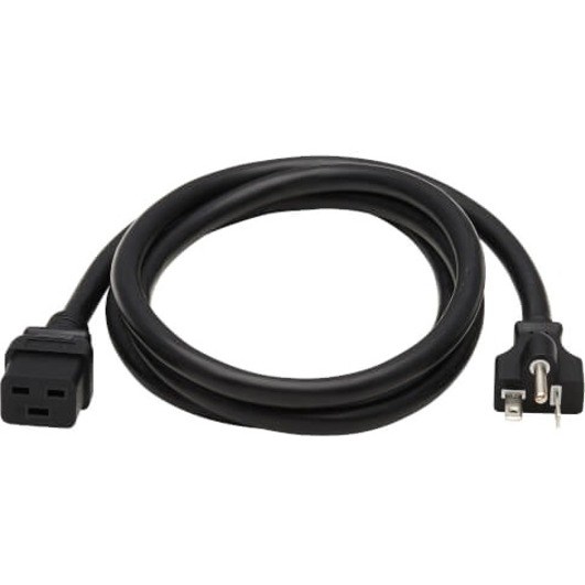 Eaton Tripp Lite Series Power Cord, C19 to NEMA 5-20P - Heavy-Duty, 20A, 125V, 12 AWG, 6 ft. (1.8 m), Black