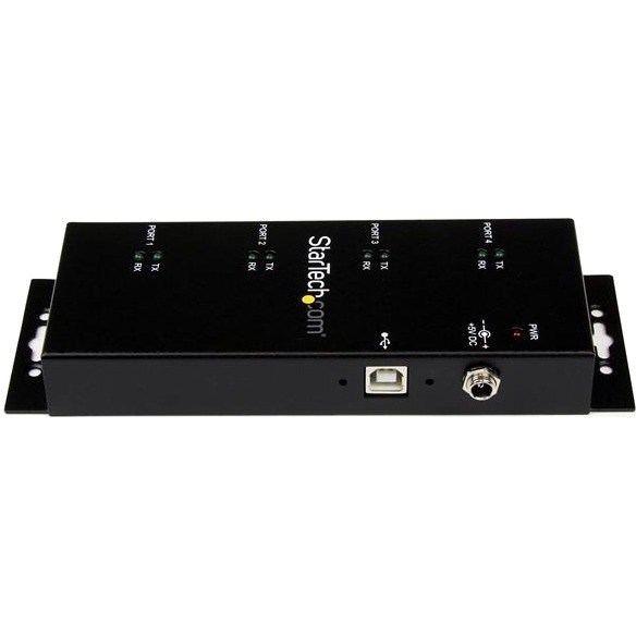 StarTech.com USB to Serial Adapter Hub &acirc;&euro;" 4 Port &acirc;&euro;" Industrial &acirc;&euro;" Wall Mount &acirc;&euro;" Din Rail &acirc;&euro;" COM Port Retention &acirc;&euro;" FTDI USB Serial