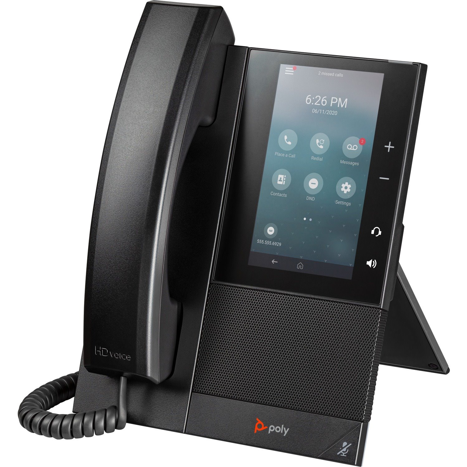 Poly CCX 500 IP Phone - Corded - Bluetooth - Desktop, Wall Mountable - TAA Compliant