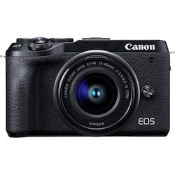 Canon EOS M6 Mark II 32.5 Megapixel Mirrorless Camera with Lens - 0.59" - 1.77" - Black
