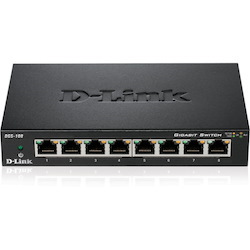 D-Link DGS-108 8 Ports Ethernet Switch - Gigabit Ethernet, Fast Ethernet - 10/100/1000Base-T
