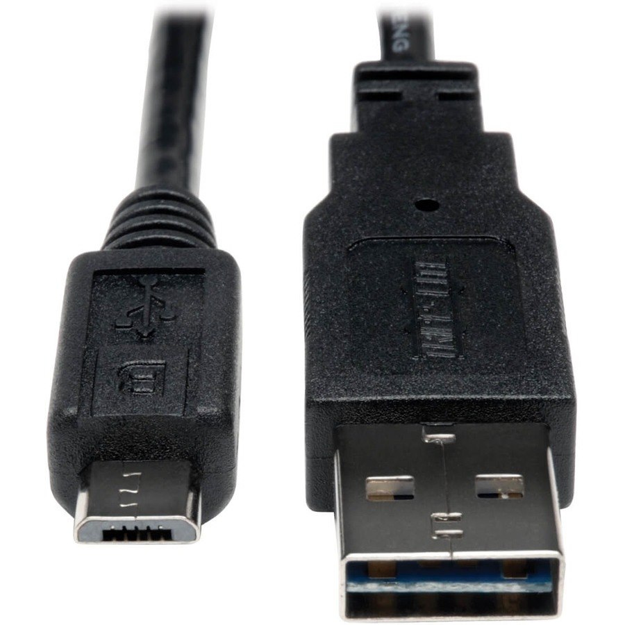 Eaton Tripp Lite Series Universal Reversible USB 2.0 Cable (Reversible A to 5Pin Micro B M/M), 3 ft. (0.91 m)