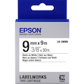 Epson LabelWorks Standard LK Tape Cartridge ~3/8" Black on White