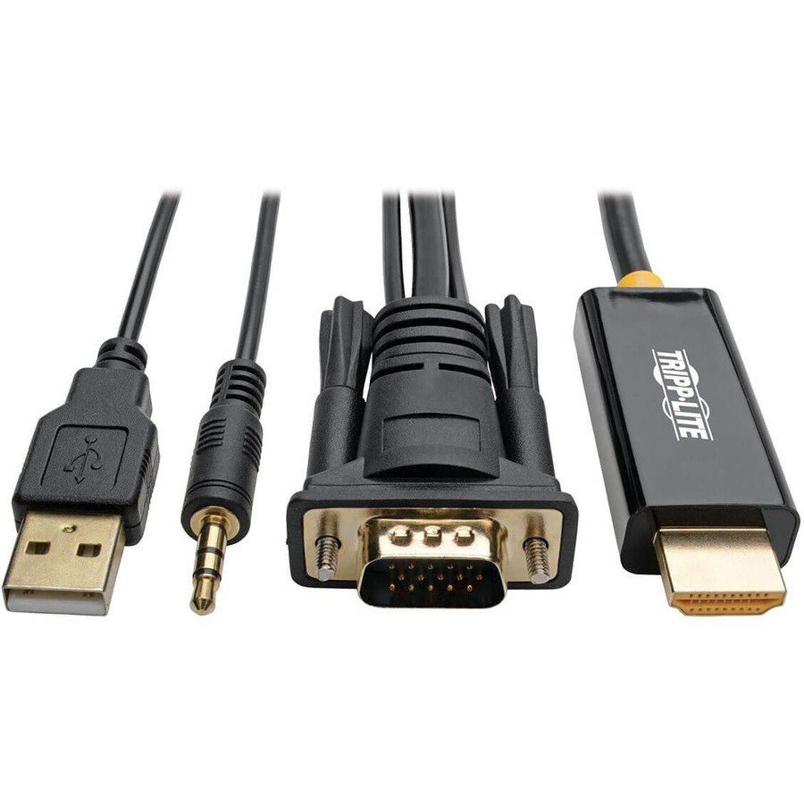 Tripp Lite by Eaton VGA to HDMI Adapter Cable with Audio and USB Power (M/M), 1080p 60 Hz, 6 ft. (1.8 m)