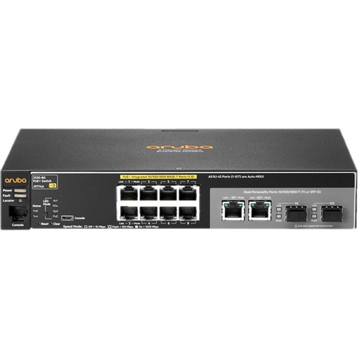 HPE 2530 2530-8G-PoE+ 8 Ports Manageable Ethernet Switch