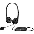 HP Wired Over-the-head Stereo Headset - Black