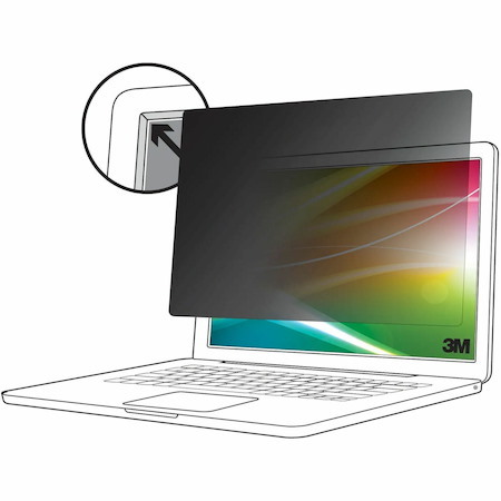 3M&trade; Bright Screen Privacy Filter for 17in Laptop, 16:10, BP170W1B