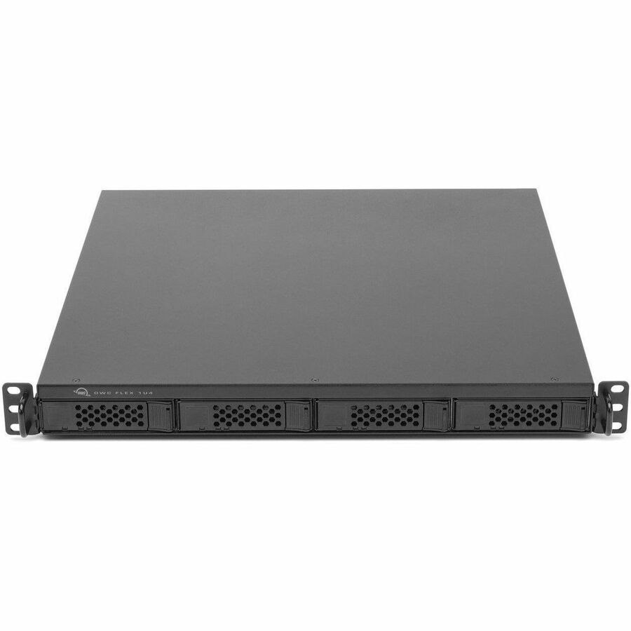 OWC Flex 1U4 Drive Enclosure Serial ATA, Serial Attached SCSI (SAS), U.2, PCI Express NVMe - Thunderbolt 3 Host Interface - 1U Rack-mountable - Black