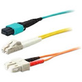 AddOn 10m LC (Male) to SC (Male) Aqua OM4 Duplex Fiber OFNR (Riser-Rated) TAA Compliant Patch Cable