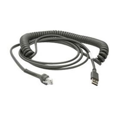 Zebra Cable - USB: Series A Connector, 9ft. (2.8m) Coiled