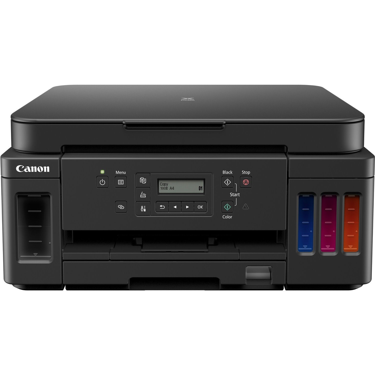 Canon PIXMA G G6020 Inkjet Multifunction Printer-Color-Copier/Scanner-4800x1200 dpi Print-Automatic Duplex Print-5000 Pages-350 sheets Input-Color Flatbed Scanner-1200 dpi Optical Scan-Wireless LAN-Wireless PictBridge-Mopria-Canon PRINT Business