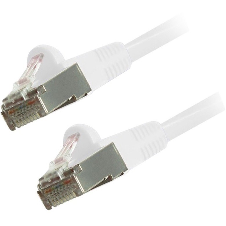 Comprehensive Cat6 Snagless Shielded Ethernet Cables, White, 1ft