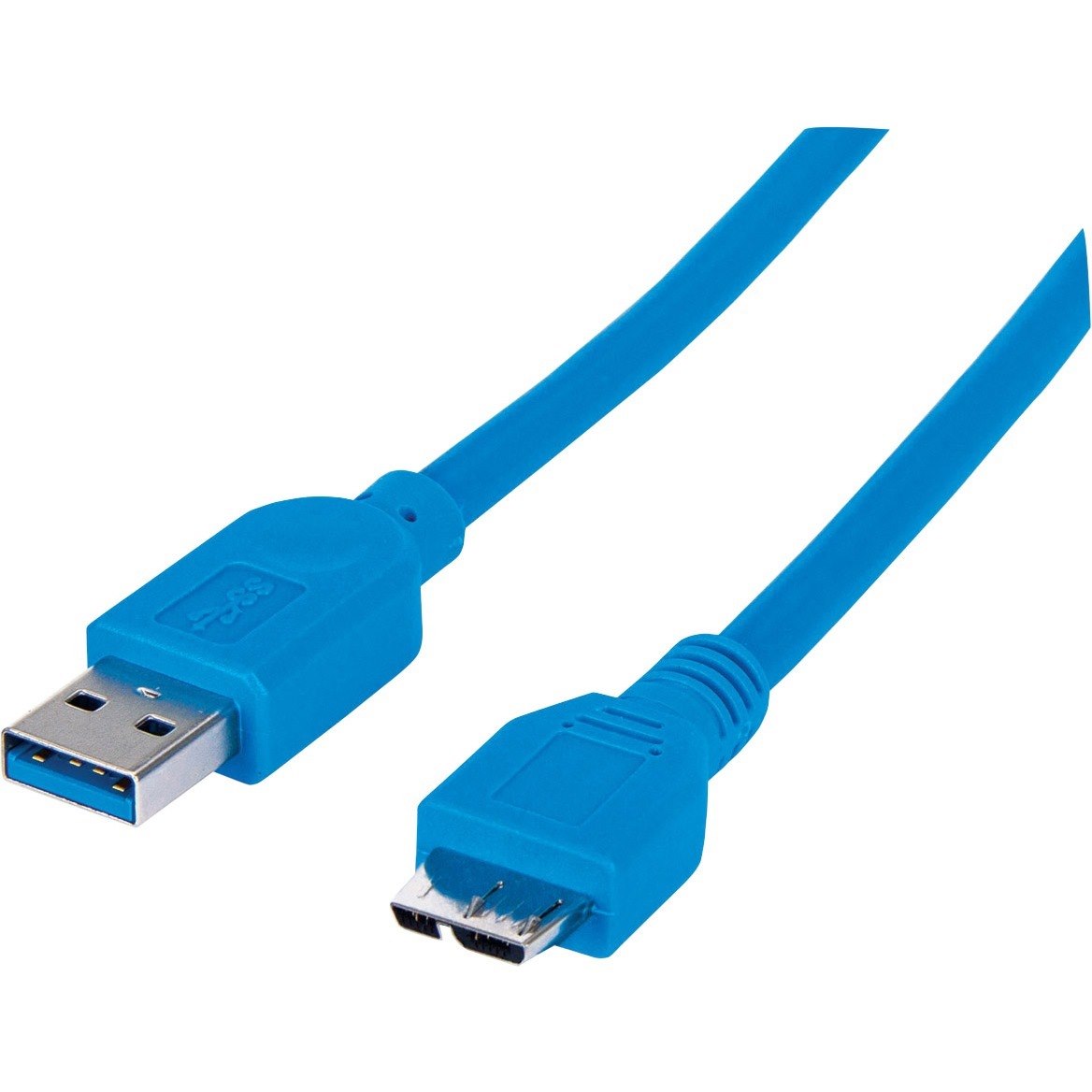 Manhattan SuperSpeed USB 3.0 A Male to Micro B Male Device Cable, 5 Gbps, 3 ft (1m), Blue