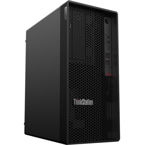 Lenovo ThinkStation P350 30E3002AUS Workstation - 1 x Intel Core i5 Hexa-core (6 Core) i5-11500 11th Gen 2.70 GHz - 32 GB DDR4 SDRAM RAM - 1 TB SSD - Tower - Raven Black